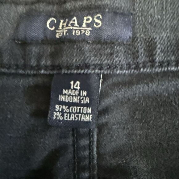 Chaps Est. 1978 Women’s High Rise Dark Wash Jean Capri Size 14 Preppy Chic - Picture 2 of 8